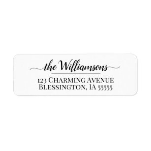 Family Last Name Return Address Labels | Zazzle