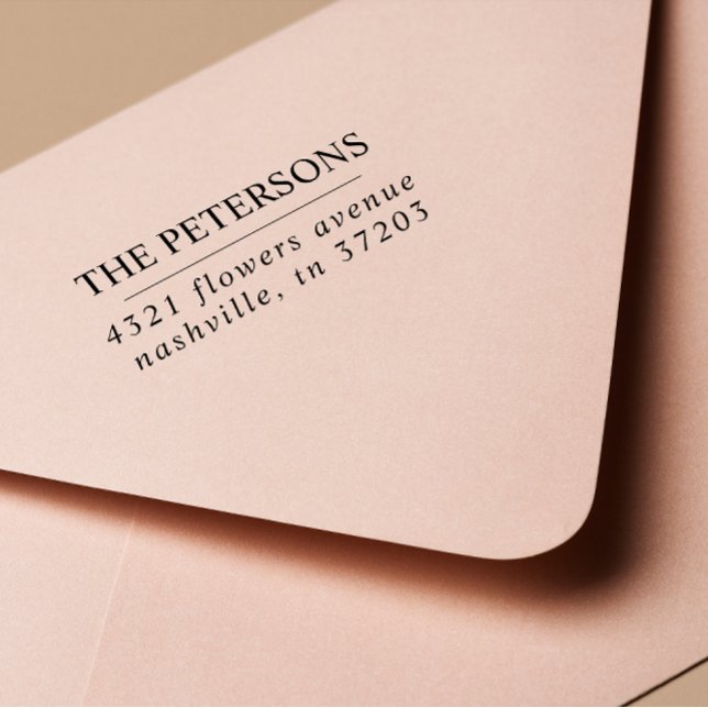 Modern Elegant family name serif wedding Self-inking Stamp (Creator Uploaded)