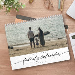 Modern Elegant Family Photo Script Typography Calendar<br><div class="desc">Modern Elegant Family Photo Script Typography Calendar</div>