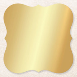Modern Elegant Faux Gold Blank Template Paper Coaster