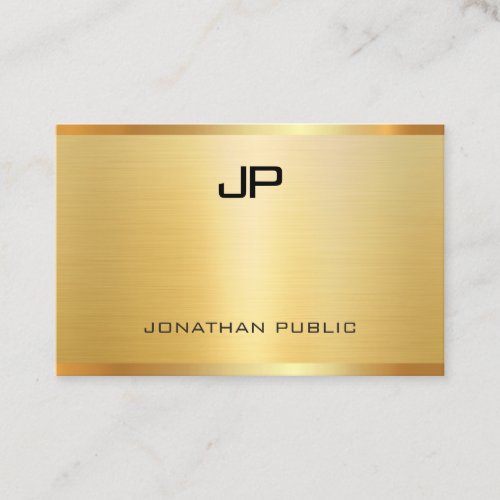 Modern Elegant Faux Gold Professional Template Business Card