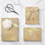 Modern Elegant Faux Gold Watercolor Marble Pattern Wrapping Paper Sheets<br><div class="desc">This simple and modern design is composed of sans serif and serif typography.</div>