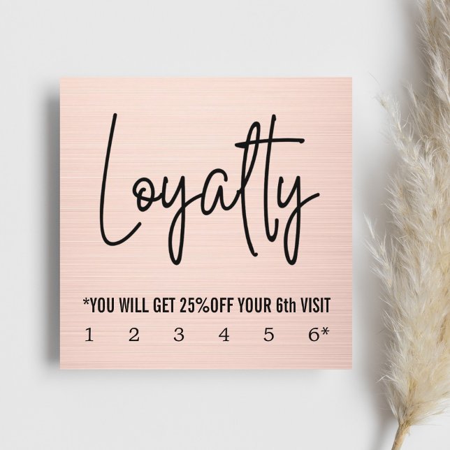 Modern Elegant Faux Rose Gold Loyalty Card (Creator Uploaded)