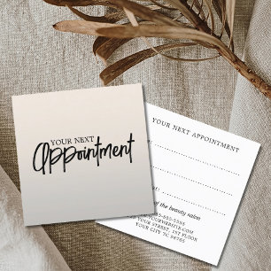 Modern Elegant Faux Silver Beauty Salon Appointment Card