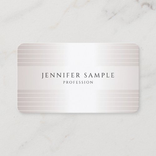 Modern Elegant Faux Silver Professional Template Business Card