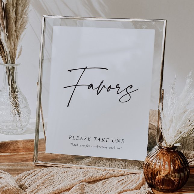 Modern Elegant Favors Sign Bridal Shower (Creator Uploaded)