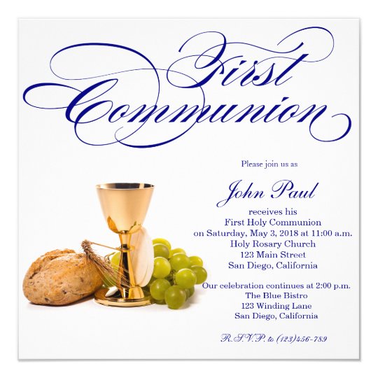 First Communion Invitations Boy 10