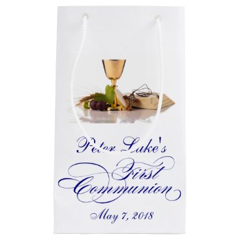 Modern Elegant First Holy Communion Favor Bag by PurplePaperInvites at Zazzle