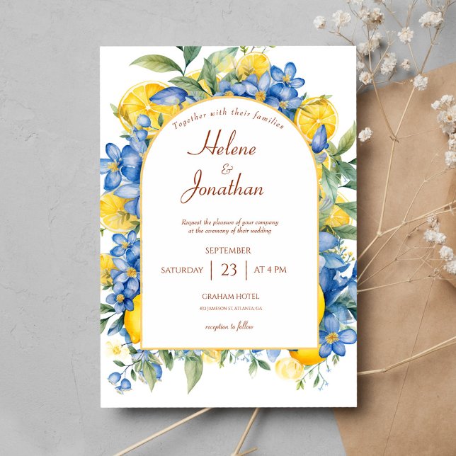 Modern Elegant Floral Botanical Wedding Invitation (Modern Elegant Floral Botanical Wedding Invitation)