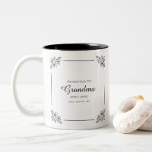 Modern Elegant Floral First Time Grandma Keepsake