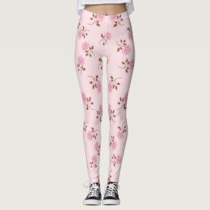 Modern Elegant Floral Leggings