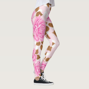 Modern Elegant Floral Leggings