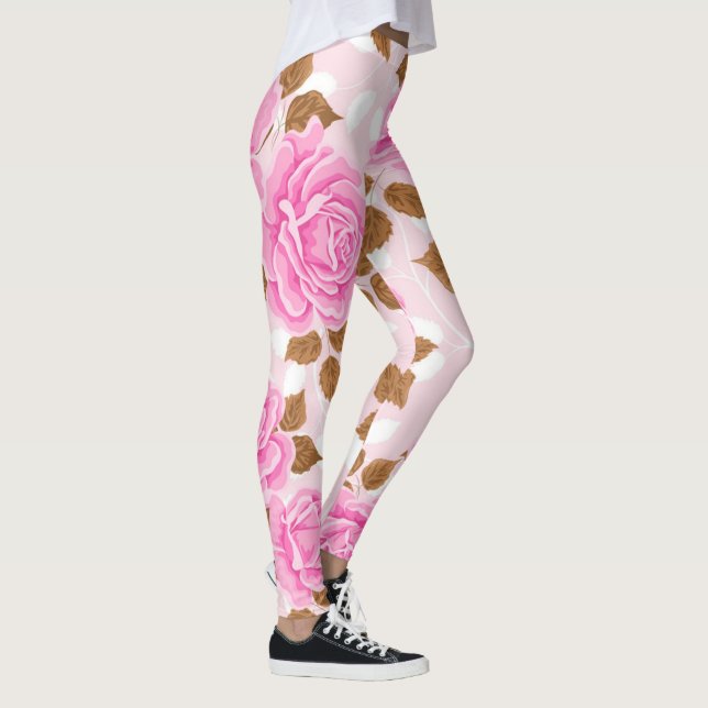 Modern Elegant Floral Leggings (Right)