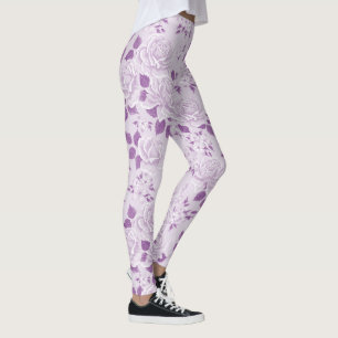 Modern Elegant Floral Leggings