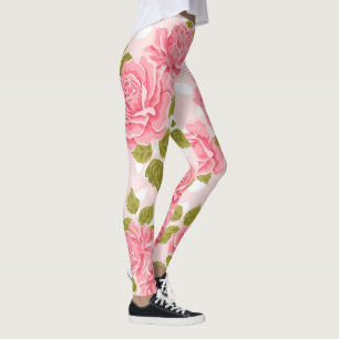 Modern Elegant Floral Leggings