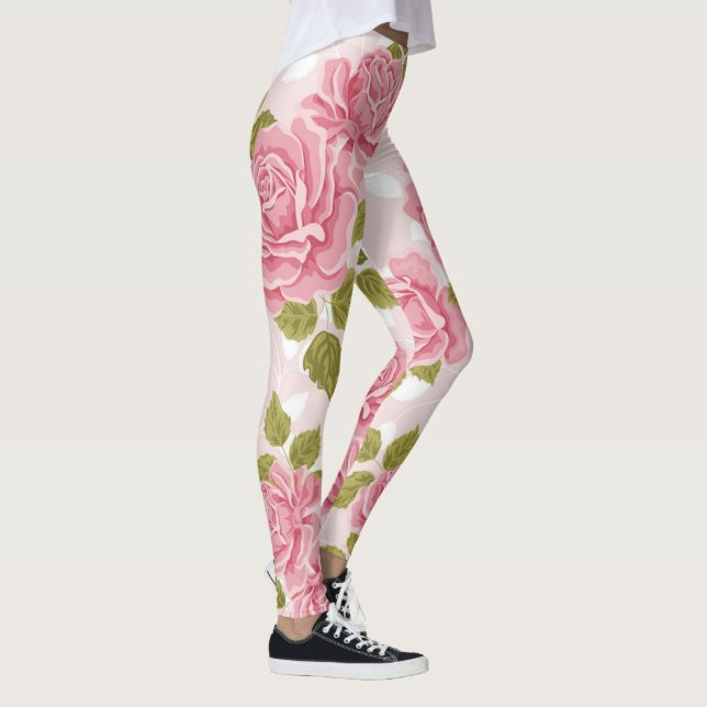 Modern Elegant Floral Leggings (Right)