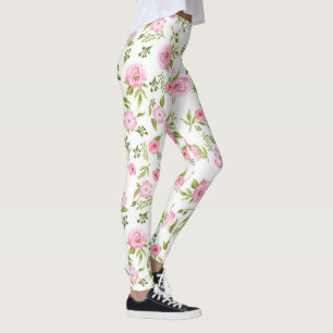 Modern Elegant Floral Leggings