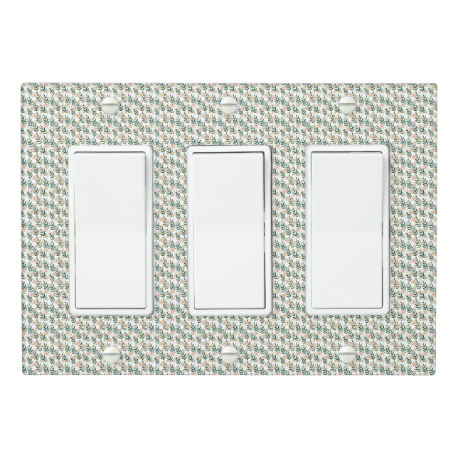 Modern Elegant Floral Pattern Light Switch Cover (In Situ)