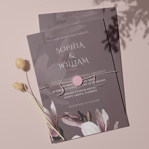 Modern Elegant Floral Wedding Invitation