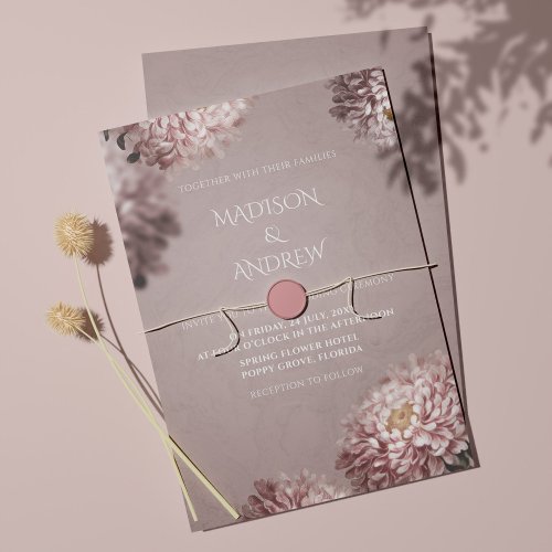 Modern Elegant Floral Wedding Invitation