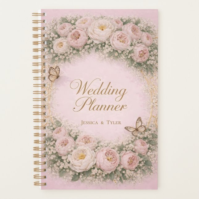 Modern Elegant Floral Wedding Planner (Front)