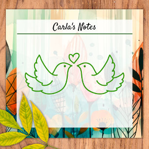 Modern Elegant Flowery Garden 3" x 3" Post-it Notes