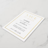 Modern Elegant Foil Pressed Wedding Save the Date Foil Invitation (Rotated)