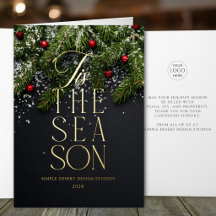 Modern Elegant Folded Business Corporate Holiday