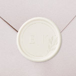 Modern Elegant Foliage Wedding Monogram Wax Seal Stamp<br><div class="desc">Custom-designed wedding wax seal stamp featuring modern elegant lines and foliage monogram design.</div>