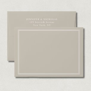 Modern Elegant Formal Taupe Address Wedding Envelope