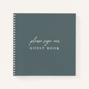 Modern Elegant Formal Wedding Guest Book