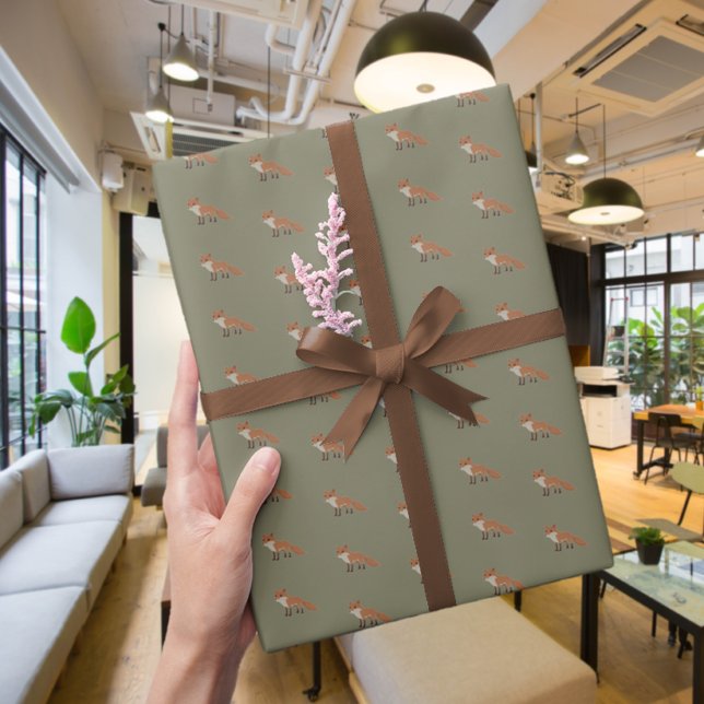 Modern Elegant Fox  Wrapping Paper (Modern Elegant Fox Wrapping Paper)