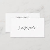 Modern Elegant Freehand Script Professional Simple Business Card (Front/Back)