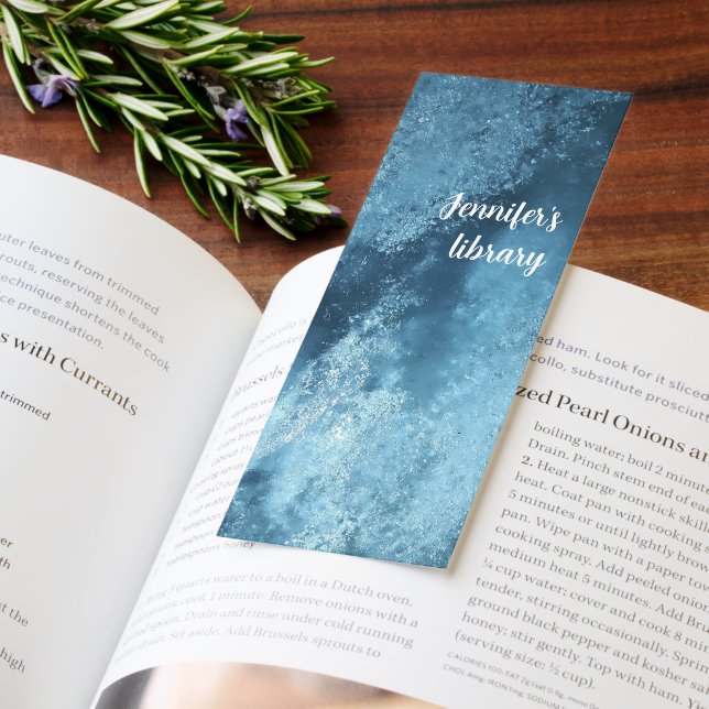 Modern elegant frozen water ice pattern personal  bookmarks (Book)