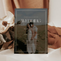 Modern Elegant Full Photo Bold Typography Wedding