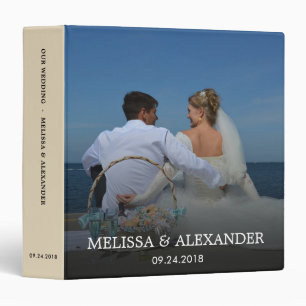 Modern elegant full photo Wedding album 3 Ring Binder