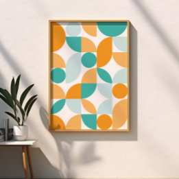 Modern Elegant Geometric Abstract Minimalist Art Framed Art