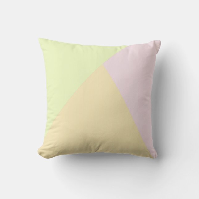 modern elegant geometric pastel triangles throw pillow (Front)