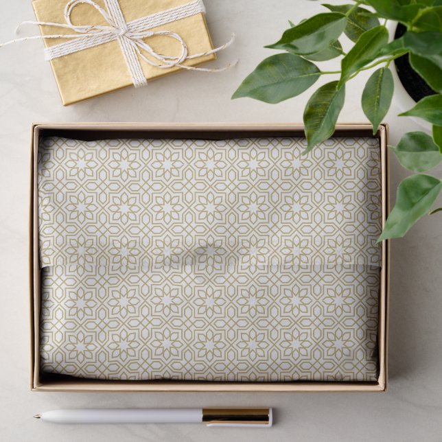 Modern Elegant Geometric Pattern Tissue Paper (Gift)