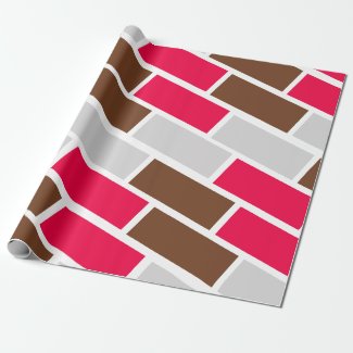 Modern Elegant Geometric Pink Brown Gray Pattern