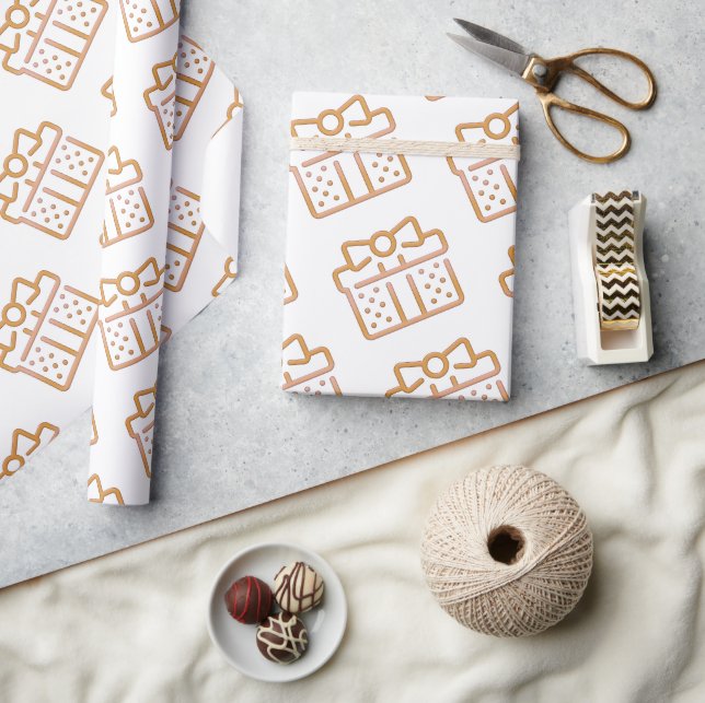 Modern Elegant Gift Bow Pattern Wrapping Paper (Crafts)