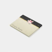 Modern Elegant Girly, Black, Cream,Rose Post-it Notes