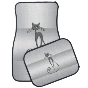 Modern Elegant Girly, Cat Car Floor Mat