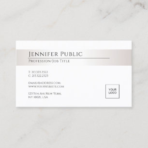 Modern Elegant Glamorous Silver Look Template Business Card