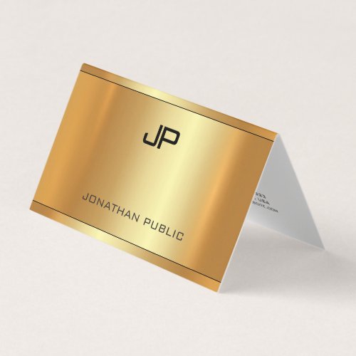 Modern Elegant Glamour Faux Gold Luxury Template Business Card
