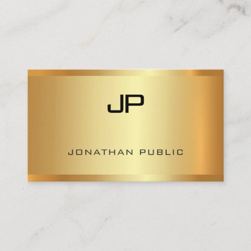 Modern Elegant Glamour Gold Look Template Luxury Business Card
