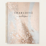 Modern, elegant, glitter, gold-peach planner<br><div class="desc">Modern,  glitter,  elegant planner.
Just edit your product in a few minutes. You can change the font/size/color and position using "further personalize".</div>