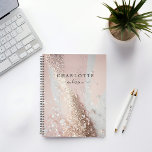 Modern, elegant, glitter, gold-silver-blush planner<br><div class="desc">Modern,  glitter,  elegant planner.
Just edit your product in a few minutes. You can change the font/size/color and position using "further personalize".</div>