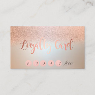 Modern Elegant Glitter Loyalty Card