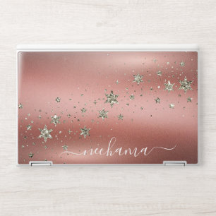 Modern Elegant Glitter Monogram HP Laptop Skin